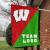 Badgers vs Custom Team House Divided Flag, Personalized College Flag