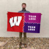 Badgers vs Custom Team House Divided Flag, Personalized Game Day Flag
