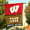 Badgers vs Custom Team House Divided Flag, Personalized House Flag