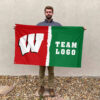 Badgers vs Custom Team House Divided Flag, Personalized NCAA Flag