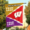 Badgers vs Custom Team House Divided Flag, Personalized Spirit Flag