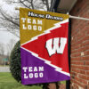 Badgers vs Custom Team House Divided Flag, Personalized Spirit Flag