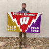 Badgers vs Custom Team House Divided Flag, Personalized Spirit Flag