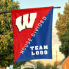 Badgers vs Custom Team House Divided Flag, Personalized Split Flag