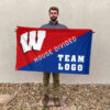Badgers vs Custom Team House Divided Flag, Personalized Split Flag