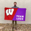 Badgers vs Custom Team House Divided Flag, Personalized Team Flag