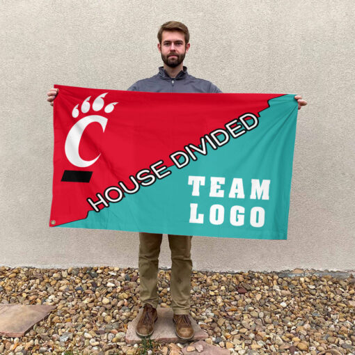 Bearcats vs Custom Team House Divided Flag, College Custom Flag