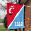 Bearcats vs Custom Team House Divided Flag, Custom College Flag