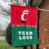 Bearcats vs Custom Team House Divided Flag, Custom House Flag