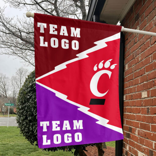 Bearcats vs Custom Team House Divided Flag, Custom Spirit Flag Bearcats vs Custom Team House Divided Flag, Custom Spirit Flag