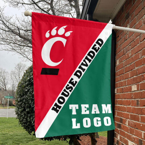 Bearcats vs Custom Team House Divided Flag, Custom Split Flag Bearcats vs Custom Team House Divided Flag, Custom Split Flag