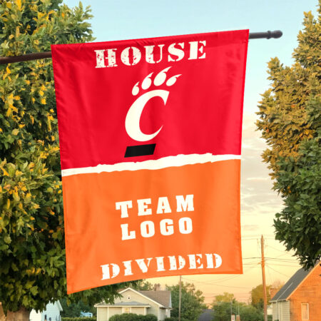 Bearcats vs Custom Team House Divided Flag, NCAA College Flag