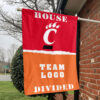 Bearcats vs Custom Team House Divided Flag, NCAA College Flag