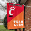 Bearcats vs Custom Team House Divided Flag, NCAA Custom Flag