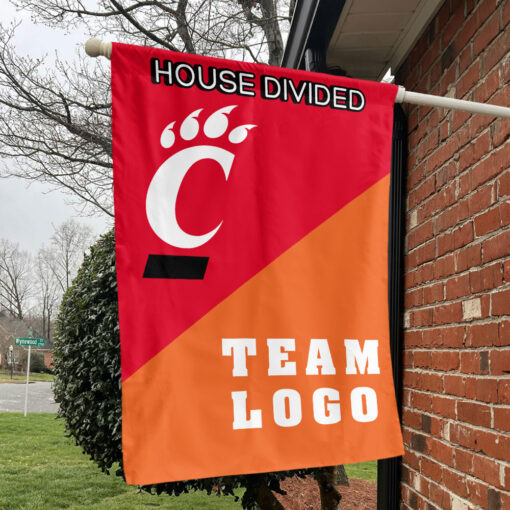 Bearcats vs Custom Team House Divided Flag, NCAA Custom Flag