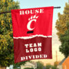 Bearcats vs Custom Team House Divided Flag, NCAA House Flag