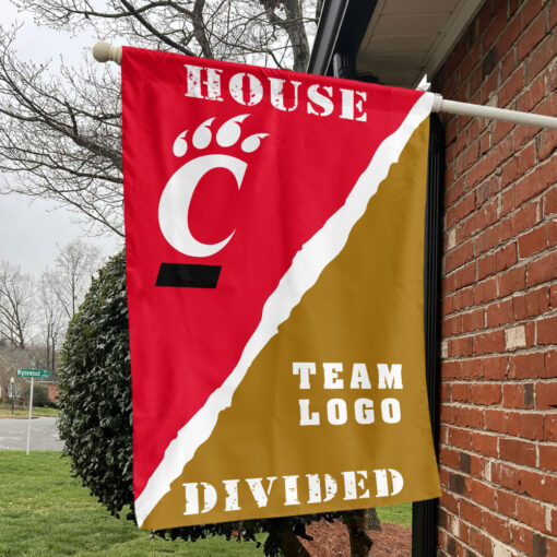 Bearcats vs Custom Team House Divided Flag, NCAA Rivalry Flag Bearcats vs Custom Team House Divided Flag, NCAA Rivalry Flag