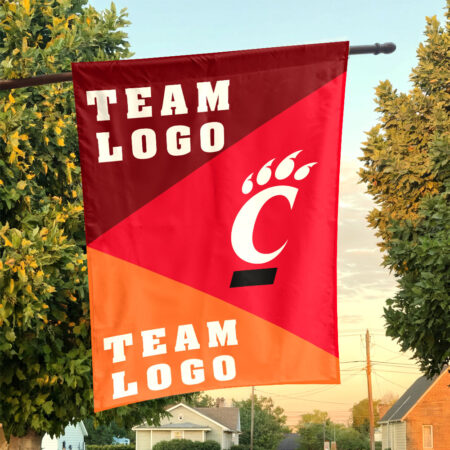 Bearcats vs Custom Team House Divided Flag, NCAA Spirit Flag