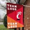 Bearcats vs Custom Team House Divided Flag, NCAA Spirit Flag