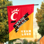 Bearcats vs Custom Team House Divided Flag, NCAA Team Flag