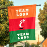Bearcats vs Custom Team House Divided Flag, NCAA Two Team Flag
