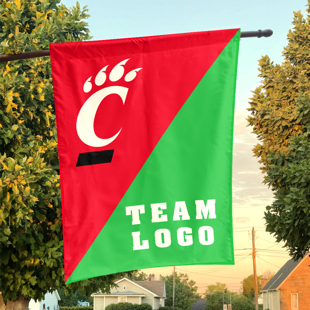 Bearcats vs Custom Team House Divided Flag, Personalized College Flag Bearcats vs Custom Team House Divided Flag, Personalized College Flag