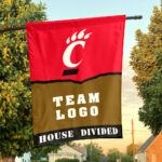 Bearcats vs Custom Team House Divided Flag, Personalized House Flag