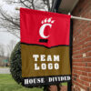 Bearcats vs Custom Team House Divided Flag, Personalized House Flag