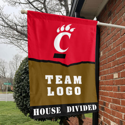 Bearcats vs Custom Team House Divided Flag, Personalized House Flag