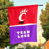 Bearcats vs Custom Team House Divided Flag, Personalized NCAA Flag