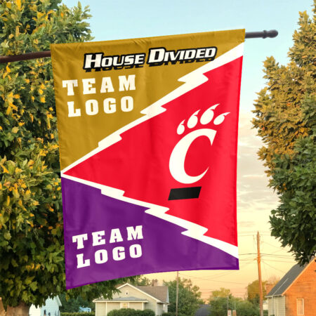 Bearcats vs Custom Team House Divided Flag, Personalized Spirit Flag