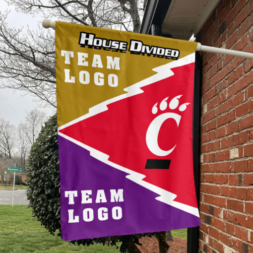 Bearcats vs Custom Team House Divided Flag, Personalized Spirit Flag