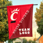 Bearcats vs Custom Team House Divided Flag, Personalized Split Flag