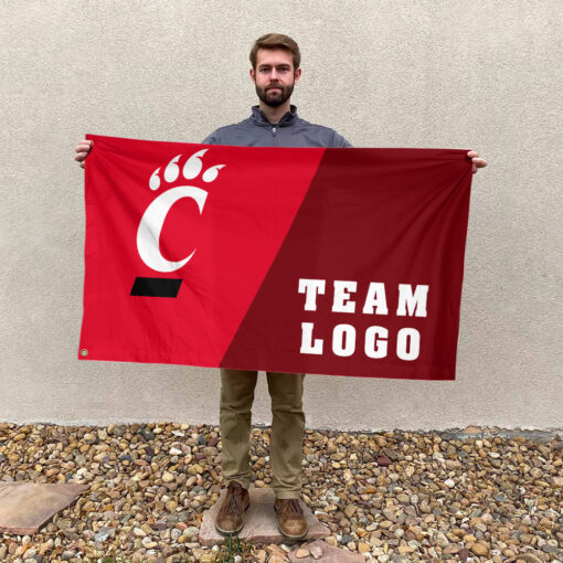 Bearcats vs Custom Team House Divided Flag, Personalized Team Flag Bearcats vs Custom Team House Divided Flag, Personalized Team Flag