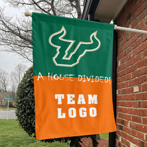 Bulls vs Custom Team House Divided Flag, Custom House Flag Bulls vs Custom Team House Divided Flag, Custom House Flag