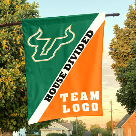 Bulls vs Custom Team House Divided Flag, Custom Split Flag