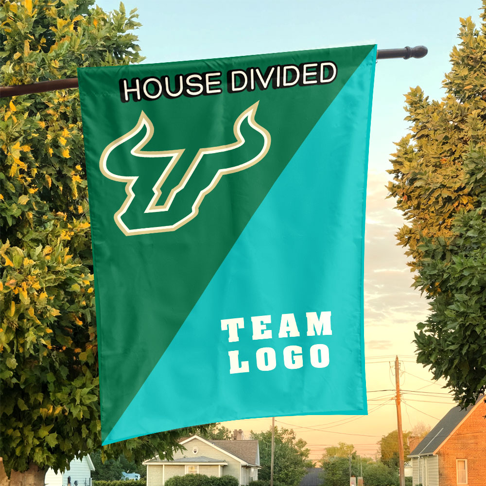 Bulls vs Custom Team House Divided Flag, Custom Team Flag Bulls vs Custom Team House Divided Flag, Custom Team Flag
