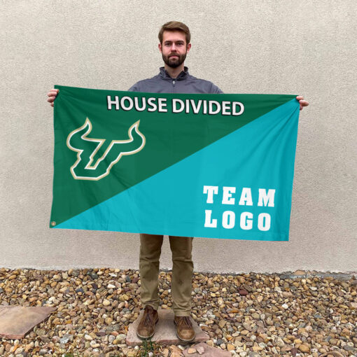 Bulls vs Custom Team House Divided Flag, Custom Team Flag Bulls vs Custom Team House Divided Flag, Custom Team Flag