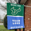 Bulls vs Custom Team House Divided Flag, NCAA College Flag 1 Bulls vs Custom Team House Divided Flag, NCAA College Flag