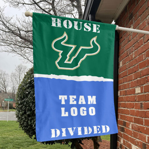 Bulls vs Custom Team House Divided Flag, NCAA College Flag Bulls vs Custom Team House Divided Flag, NCAA College Flag