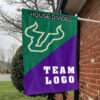 Bulls vs Custom Team House Divided Flag, NCAA Custom Flag 1 Bulls vs Custom Team House Divided Flag, NCAA Custom Flag