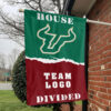 Bulls vs Custom Team House Divided Flag, NCAA House Flag 1 Bulls vs Custom Team House Divided Flag, NCAA House Flag