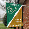Bulls vs Custom Team House Divided Flag, NCAA Rivalry Flag 1 Bulls vs Custom Team House Divided Flag, NCAA Rivalry Flag