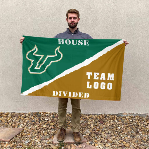 Bulls vs Custom Team House Divided Flag, NCAA Rivalry Flag Bulls vs Custom Team House Divided Flag, NCAA Rivalry Flag