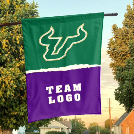 Bulls vs Custom Team House Divided Flag, Personalized NCAA Flag
