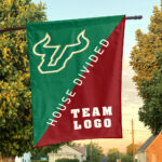 Bulls vs Custom Team House Divided Flag, Personalized Split Flag