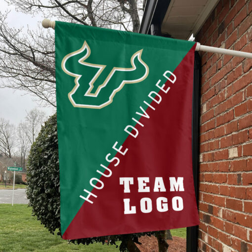 Bulls vs Custom Team House Divided Flag, Personalized Split Flag Bulls vs Custom Team House Divided Flag, Personalized Split Flag