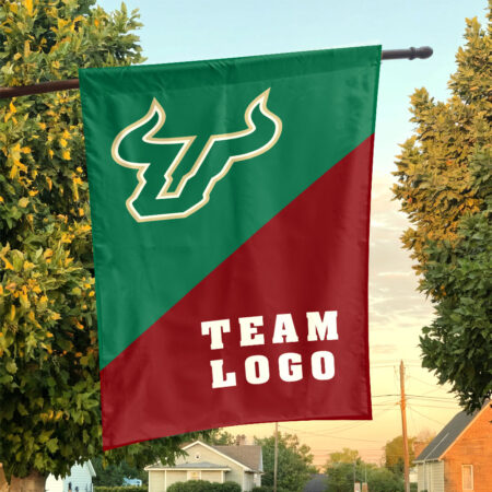 Bulls vs Custom Team House Divided Flag, Personalized Team Flag
