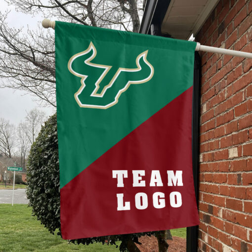 Bulls vs Custom Team House Divided Flag, Personalized Team Flag Bulls vs Custom Team House Divided Flag, Personalized Team Flag