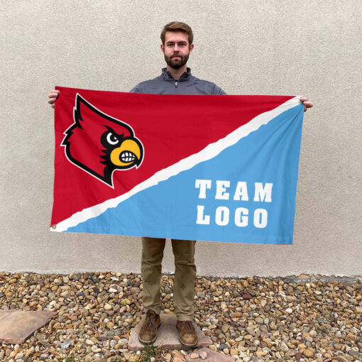 Cardinals vs Custom Team House Divided Flag, Custom College Flag Cardinals vs Custom Team House Divided Flag, Custom College Flag
